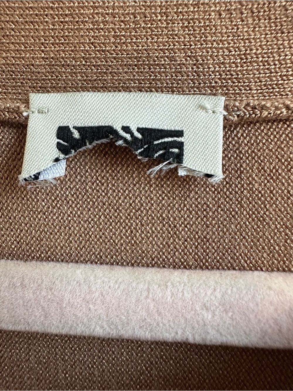 Anne Klein Camel Crewneck Sweater with Shoulder Button Detail - Picture 3 of 4